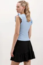 Chemisier tricoté 0430 - Bleu