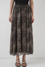 8032 Long Chiffon Skirt - Beige