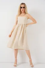 Women's Strappy Ayrobin Dress 2565 - Cream