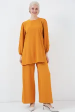 Ayrobin Tunic and Pants Set 6712 - Mustard