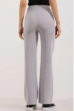 Pantalon palazzo taille haute 6629 - Gris