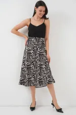 Jupe en satin 15806 - Beige clair