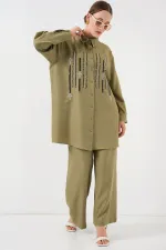 Patterned Tunic Trousers Two Piece Set 6720 - Çağla