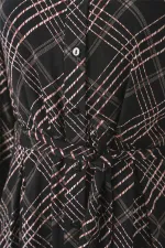 Kadın Boydan Düğmeli Uzun Tesettür Elbise 2588 - D. Siyah