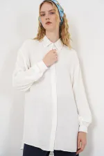 Women's Textured Oversize Tunic 5989 - White