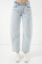 Kadın Yüksek Bel Kot Pantolon 30081 - Buz Mavi