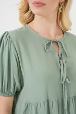 Robe midi à lacets pour femme 2575 - Çağla