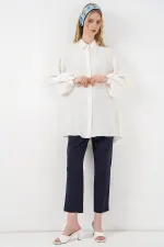 Women's Textured Oversize Tunic 5989 - White