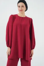 Ayrobin Tunik Pantolon Alt Üst Takım 6712 - Bordo