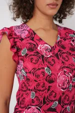 Chemisier tricoté 0430 - Rouge foncé