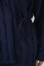 Kadın Örme Kimono Pantolon İkili Takım 30067 - Lacivert