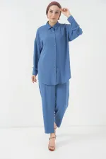 6593 Oversize Two-Piece Set - Indigo