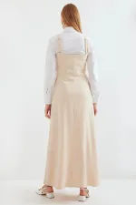 2490 Long Overall Dress - Cream