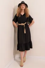 2292 Belted Dress - Black