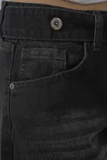 Kadın Yüksek Bel Kot Pantolon 30081 - Siyah