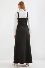 2490 Long Overall Dress - Black