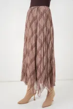 Women's Asymmetrical Chiffon Skirt 8056 - Mink