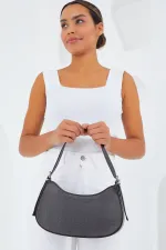 Sac baguette uni marron pour femme 010167