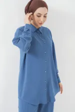 6593 Oversize Two-Piece Set - Indigo