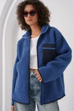 55446 Veste oversize zippée en peluche - Saks