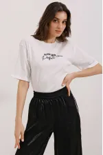 0472 Printed Oversize Knitted T-Shirt - White