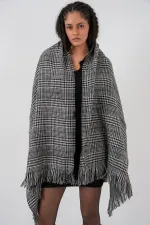 Écharpe-châle épaisse et douce pour femme 15951 - Anthracite