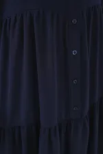 Robe longue hijab pour femme 2527 - Bleu marine