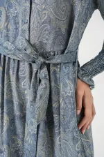 Robe hijab ceinturée pour femme 2589 - Menthe