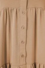 2527 Women's Long Hijab Dress - Biscuit 2527 Women's Long Hijab Dress - Biscuit