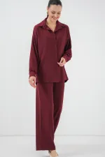 5858 Örme İkili Takım - Bordo
