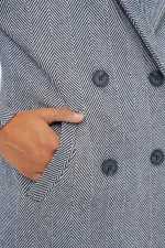 9113 Oversize Wide Cut Wool Long Cashmere Coat - Light Navy Blue