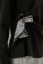 Kadın Fular Detaylu Uzun Kol Bluz 40000 - Siyah