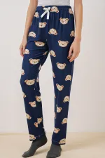 4323 Desenli Pijama Altı - F.Lacivert