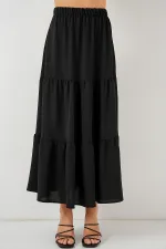 Kadın Ayrobin Uzun Etek 8048 - Siyah