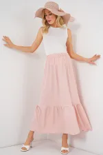 Jupe longue tricotée 1886 - Poudre