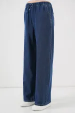 Kadın Geniş Paça Kot Pantolon 6706 - A.Lacivert