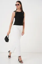 Kadın Kolsuz Basic Bluz 935 - Siyah