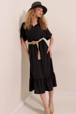 2292 Belted Dress - Black