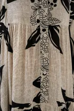 Robe hijab à motifs authentiques 2423 - Gris clair