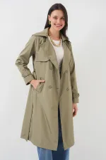 5918 Double-Breasted Trench Coat - Light Green