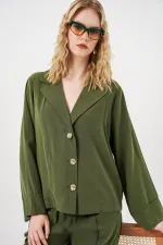 Women's Jacket and Trousers Two-Piece Set 30065 - Khaki