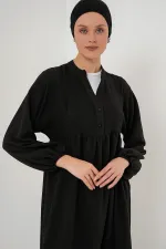 Kadın Uzun Tesettür Elbise 2525 - Siyah