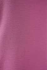 V Yaka Sıfır Kol Bluz 950 - Koyu Lila