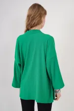 5862 Knitted Kimono - Green