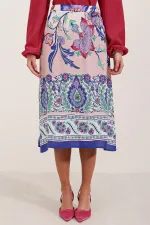 Jupe midi à motifs 1899 - Violet