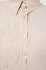 Kadın Örme Tesettür Alt Üst Takım 6711 - Krem