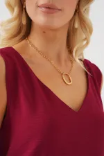 V-Neck Zero Sleeve Blouse 950 - Claret Red