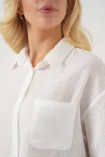 T-shirt court à manches courtes pour femme 20341 - Blanc