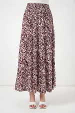 1898 Desenli Uzun Etek - A.Bordo