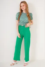 6543 Knitted Trousers - Green